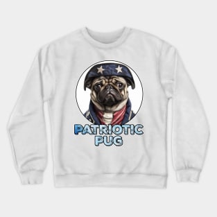 Patriotic Pug Crewneck Sweatshirt